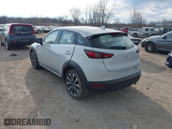 2019 Mazda CX-3 Grand Touring with VIN JM1DKFD74K0450470, listed as a IAAI auction lot 41907856 with 52,625 mi miles. Bid and sale history available at carsss.com. Image 3.