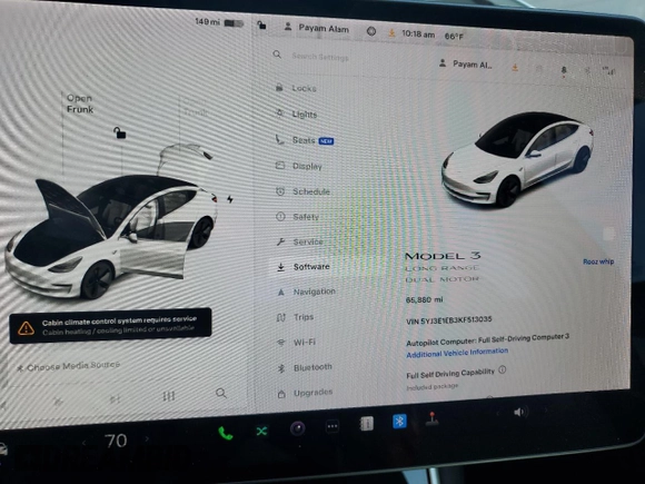 2019 Tesla Model 3 Long Range with VIN 5YJ3E1EB3KF513035, listed as a Copart auction lot 49527535 with 65,880 mi miles and Salvage Title. Bid and sale history available at DreamBid. Image 9.