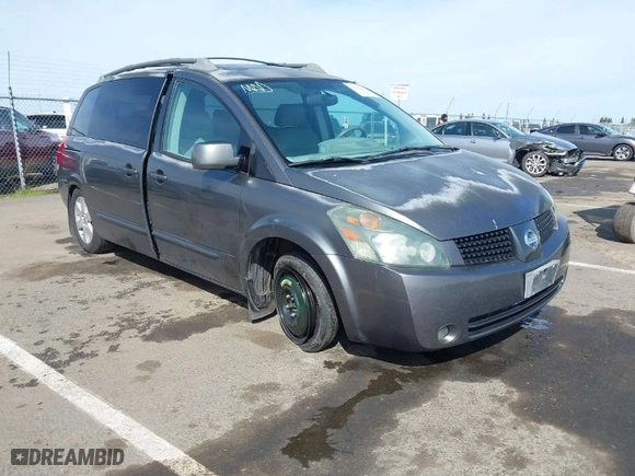 2005 Nissan Quest with VIN 5N1BV28U85N114573, listed as a IAAI auction lot 41841082 with 1 mi miles. Bid and sale history available at carsss.com. Image 1.