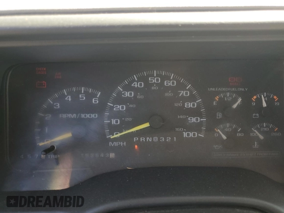 1997 Chevrolet Silverado 1500 with VIN 2GCEK19R7V1214129, listed as a Copart auction lot 54271075 with 153,543 mi miles and Clean Title. Bid and sale history available at DreamBid. Image 9.