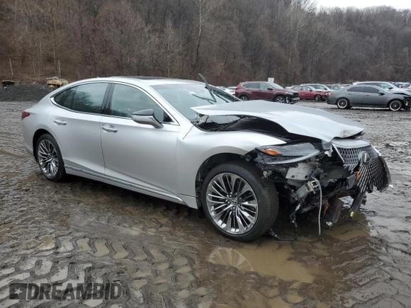 2019 Lexus LS with VIN JTHC51FF1K5007446, listed as a Copart auction lot 47107995 with 9,653 mi miles and Salvage Title. Bid and sale history available at carsss.com. Image 4.