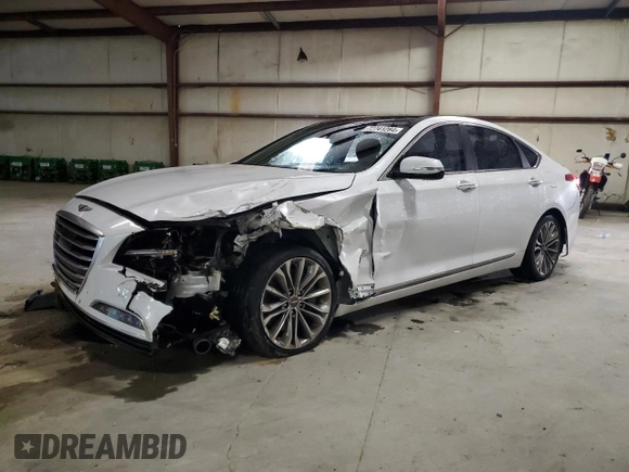 2017 Genesis G80 3.8L with VIN KMHGN4JE2HU203571, listed as a Copart auction lot 72741264 with 83,735 mi miles and Salvage Title. Bid and sale history available at carsss.com. Image 1.