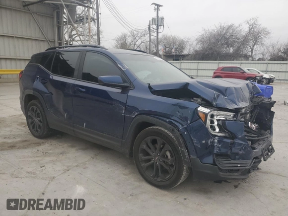 2022 GMC Terrain SLE with VIN 3GKALMEV6NL177075, listed as a Copart auction lot 45556015 with 69,324 mi miles and Salvage Title. Bid and sale history available at carsss.com. Image 4.