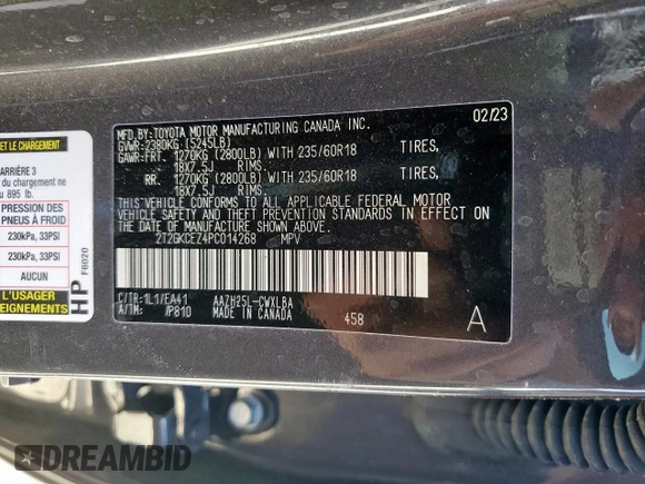 2023 Lexus NX 350h Premium z VIN 2T2GKCEZ4PC014268, wystawiony jako Copart lot #52087615 z przebiegiem 36 739 mil mil oraz Szkoda całkowita • Salvage title. Historia ofert i sprzedaży dostępna na DreamBid. Obrazek 14.