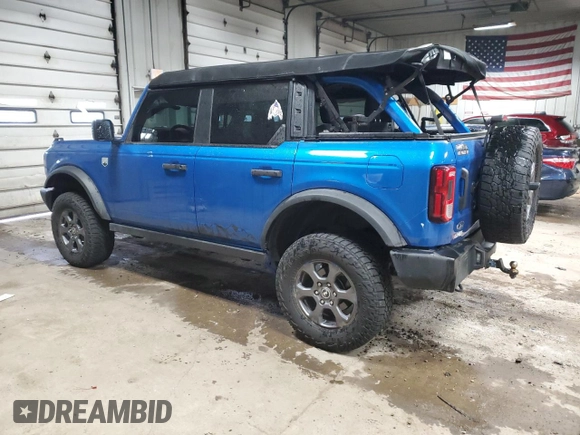 2023 Ford Bronco with VIN 1FMDE5BH0PLB56286, listed as a Copart auction lot 57166655 with 45,216 mi miles and Salvage title. Bid and sale history available at DreamBid. Image 2.