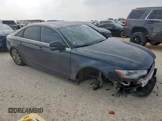 2014 Audi A6 Premium Plus with VIN WAUGFAFC7EN153034, listed as a Copart auction lot 57344305 with 82,837 mi miles and Salvage title. Bid and sale history available at DreamBid. Image 4.