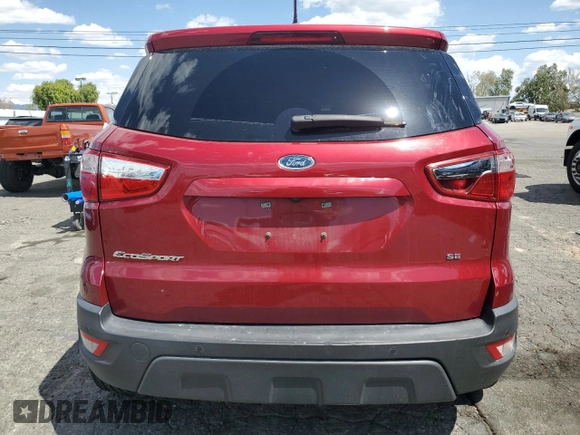 2021 Ford EcoSport SE with VIN MAJ3S2GE9MC399425, listed as a Copart auction lot 51862065 with 45,142 mi miles and Salvage Title. Bid and sale history available at carsss.com. Image 6.