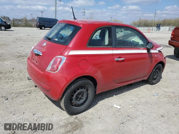 2013 FIAT 500 Pop with VIN 3C3CFFAR8DT574306, listed as a Copart auction lot 52794095 with 75,312 mi miles and Salvage Title. Bid and sale history available at carsss.com. Image 3.