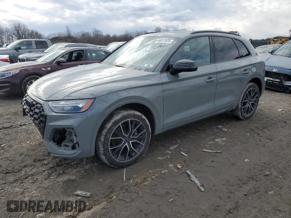 2021 Audi SQ5 Premium Plus with VIN WA1B4AFY6M2035470, listed as a Copart auction lot 46817975 with 48,178 mi miles and Salvage Title. Bid and sale history available at carsss.com. Image 1.
