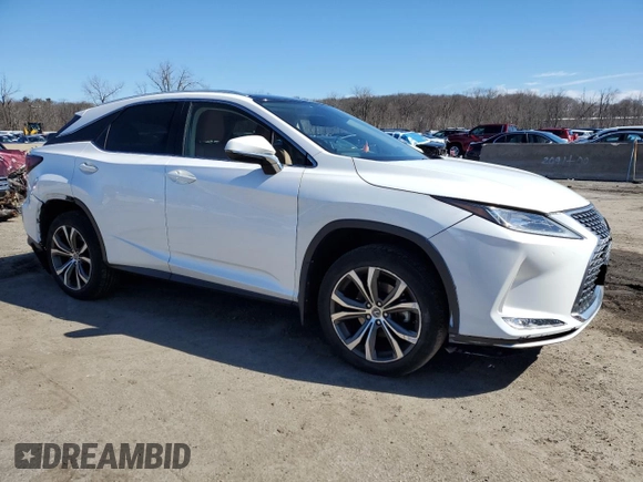 2022 Lexus RX 350 with VIN 2T2HZMDA7NC322095, listed as a Copart auction lot 49484325 with 124,042 mi miles and Salvage Title. Bid and sale history available at DreamBid. Image 4.