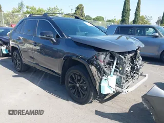 2023 Toyota RAV4 Hybrid XSE with VIN 4T3E6RFV6PU120175, listed as a IAAI auction lot 42499631 with 27,452 mi miles and . Bid and sale history available at DreamBid. Image 1.