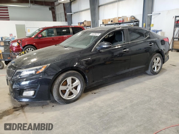 2015 Kia Optima LX with VIN 5XXGM4A72FG480183, listed as a Copart auction lot 54328475 with 116,443 mi miles and Clean Title. Bid and sale history available at carsss.com. Image 1.