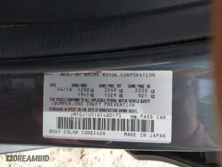 2016 Mazda Mazda6 i Sport with VIN JM1GJ1U51G1480173, listed as a IAAI auction lot 41920459 with 168,090 mi miles. Bid and sale history available at carsss.com. Image 9.