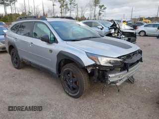 2025 Subaru Outback Wilderness with VIN 4S4BTGUD5S3134960, listed as a IAAI auction lot 41363592 with 4,165 mi miles. Bid and sale history available at carsss.com. Image 1.