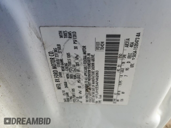 2010 Ford Ranger with VIN 1FTLR1EE5APA62063, listed as a Copart auction lot 77795554 with 295,991 mi miles and Clean Title. Bid and sale history available at DreamBid. Image 12.