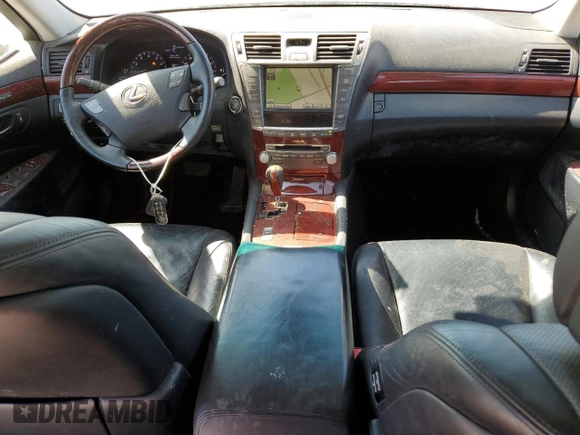 2012 Lexus LS 460 with VIN JTHBL5EF5C5110221, listed as a Copart auction lot 49319295 with 107,441 mi miles and Salvage title. Bid and sale history available at DreamBid. Image 8.