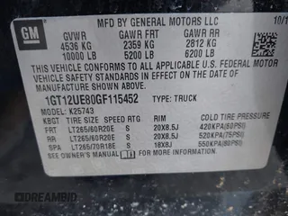 2016 GMC Sierra 2500HD Denali z VIN 1GT12UE80GF115452, wystawiony jako IAAI lot #41537973 z przebiegiem 182 800 mil mil oraz . Historia ofert i sprzedaży dostępna na DreamBid. Obrazek 9.