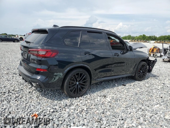 2023 BMW X5 xDrive40i with VIN 5UXCR6C07P9R18608, listed as a Copart auction lot 55911595 with Not provided miles and Salvage title. Bid and sale history available at DreamBid. Image 3.