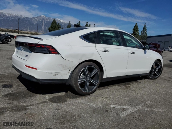 2024 Honda Accord Hybrid Sport with VIN 1HGCY2F59RA092562, listed as a Copart auction lot 46105525 with 4,934 mi miles and Salvage Title. Bid and sale history available at carsss.com. Image 3.