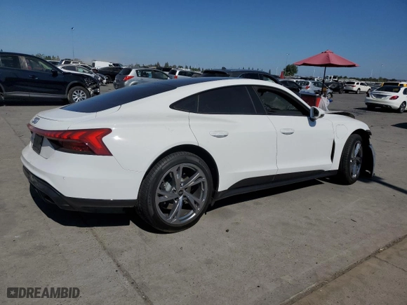 2024 Audi e-tron GT Premium Plus with VIN WAUFJBFW6R7002867, listed as a Copart auction lot 65195534 with 0 mi miles and Salvage Title. Bid and sale history available at carsss.com. Image 3.