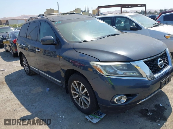 2013 Nissan Pathfinder Platinum with VIN 5N1AR2MM9DC655065, listed as a IAAI auction lot 42698219 with 113,545 mi miles and . Bid and sale history available at DreamBid. Image 1.
