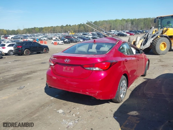 2016 Hyundai Elantra Value Edition with VIN KMHDH4AE3GU482716, listed as a IAAI auction lot 41891488 with 1 mi miles. Bid and sale history available at carsss.com. Image 4.