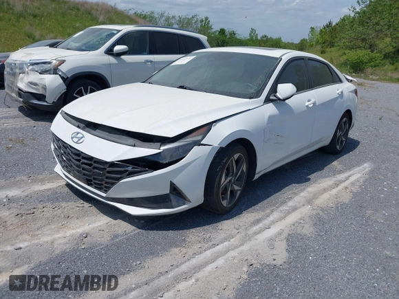 2023 Hyundai Elantra Limited z VIN KMHLN4AJ7PU045447, wystawiony jako IAAI lot #41641077 z przebiegiem 91 593 mil mil oraz . Historia ofert i sprzedaży dostępna na DreamBid. Obrazek 2.