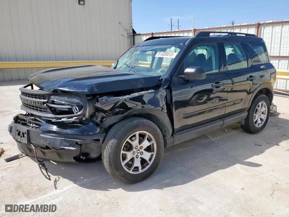 2021 Ford Bronco Sport with VIN 3FMCR9A60MRB19680, listed as a Copart auction lot 51309315 with 49,020 mi miles and Salvage Title. Bid and sale history available at carsss.com. Image 1.
