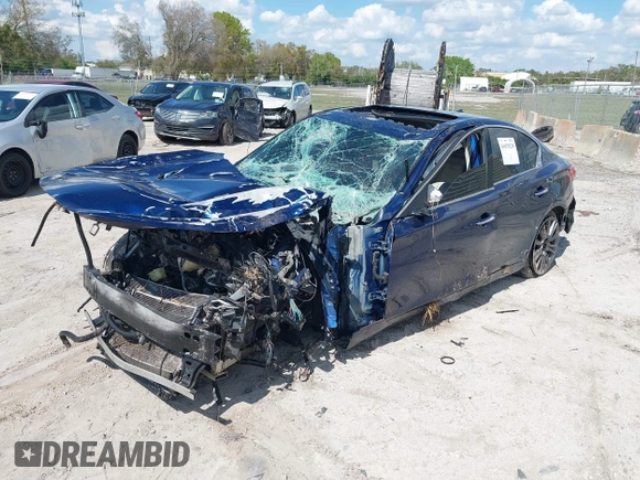 2016 Infiniti Q50 Red Sport 400 with VIN JN1FV7AR9GM451838, listed as a IAAI auction lot 41679235 with Not Provided miles and . Bid and sale history available at DreamBid. Image 16.