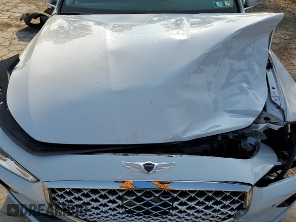 2021 Genesis G70 3.3T with VIN KMTG74LE9MU074297, listed as a Copart auction lot 65980464 with 14,491 mi miles and Salvage Title. Bid and sale history available at carsss.com. Image 11.