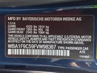 2015 BMW 2 Series 228i with VIN WBA1F9C59FVW98387, listed as a IAAI auction lot 42518807 with 79,848 mi miles and . Bid and sale history available at DreamBid. Image 9.