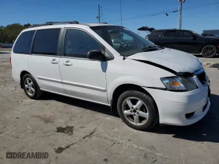 2003 Mazda MPV LX with VIN JM3LW28A330335382, listed as a Copart auction lot 74640944 with 209,833 mi miles and Salvage Title. Bid and sale history available at carsss.com. Image 4.