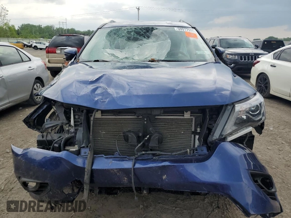 2019 Nissan Pathfinder SV z VIN 5N1DR2MM8KC636436, wystawiony jako Copart lot #59917995 z przebiegiem Nie podano mil oraz Szkoda całkowita • Salvage title. Historia ofert i sprzedaży dostępna na DreamBid. Obrazek 5.