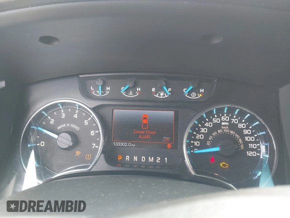2013 Ford F-150 XL with VIN 1FTFW1ET4DKD65115, listed as a IAAI auction lot 41865210 with 133,302 mi miles. Bid and sale history available at carsss.com. Image 7.