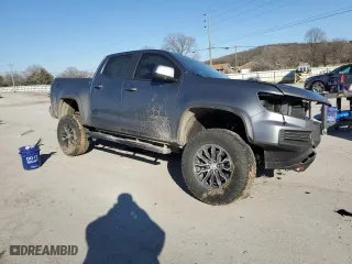 2022 Chevrolet Colorado 4WD ZR2 with VIN 1GCGTEEN4N1277825, listed as a Copart auction lot 43356625 with 0 mi miles and Salvage Title. Bid and sale history available at carsss.com. Image 4.