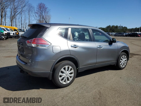 2015 Nissan Rogue S with VIN KNMAT2MV4FP523213, listed as a Copart auction lot 52674065 with 131,037 mi miles and Salvage Title. Bid and sale history available at DreamBid. Image 3.