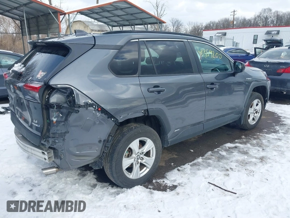 2021 Toyota RAV4 Hybrid LE with VIN 4T3LWRFV1MU025476, listed as a IAAI auction lot 41359200 with 70,468 mi miles and . Bid and sale history available at DreamBid. Image 4.