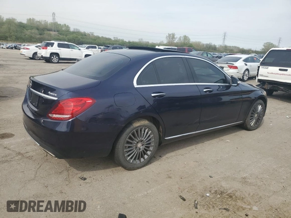 2015 Mercedes-Benz C 300 Luxury with VIN 55SWF4KB7FU081506, listed as a Copart auction lot 55340195 with 140,231 mi miles and Clean Title. Bid and sale history available at carsss.com. Image 3.