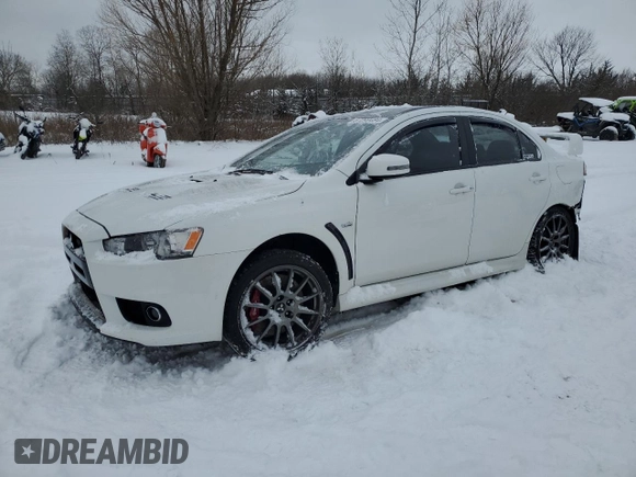 2015 Mitsubishi Lancer Evolution Final Edition z VIN JA32W7FV4FU027186, wystawiony jako Copart lot #87299484 z przebiegiem 69 266 mil mil oraz Szkoda całkowita • Salvage title. Historia ofert i sprzedaży dostępna na DreamBid. Obrazek 1.