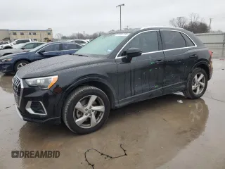 2020 Audi Q3 Premium with VIN WA1AECF31L1114204, listed as a Copart auction lot 45397735 with 56,605 mi miles and Salvage Title. Bid and sale history available at carsss.com. Image 1.
