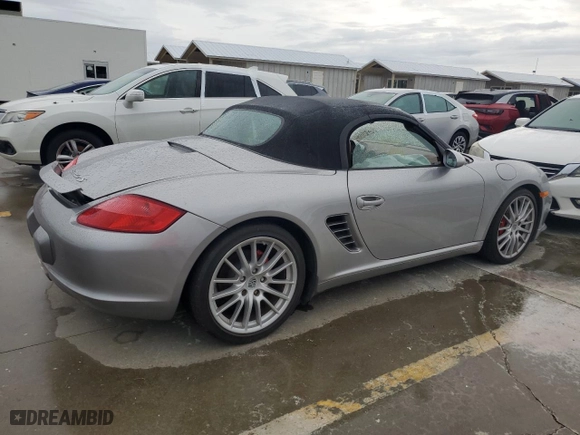 2008 Porsche Boxster S with VIN WP0CB29858U731331, listed as a Copart auction lot 74499374 with 0 mi miles and Salvage Title. Bid and sale history available at carsss.com. Image 3.