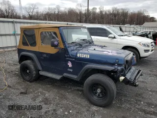 2001 Jeep Wrangler SE with VIN 1J4FA29P41P303093, listed as a Copart auction lot 49342475 with 193,768 mi miles and Salvage Title. Bid and sale history available at carsss.com. Image 4.