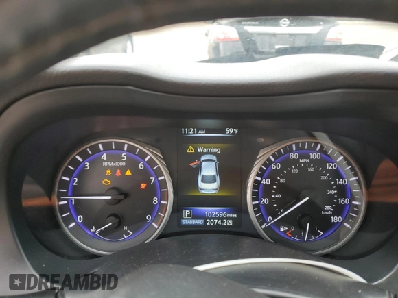 2015 Infiniti Q50 Premium with VIN JN1BV7AR8FM414003, listed as a Copart auction lot 54315965 with 102,596 mi miles and Non Repairable. Bid and sale history available at carsss.com. Image 9.