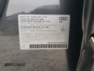 2017 Audi Q5 Premium with VIN WA1C2AFP7HA080592, listed as a Copart auction lot 86649674 with 89,989 mi miles and Salvage Title. Bid and sale history available at carsss.com. Image 13.