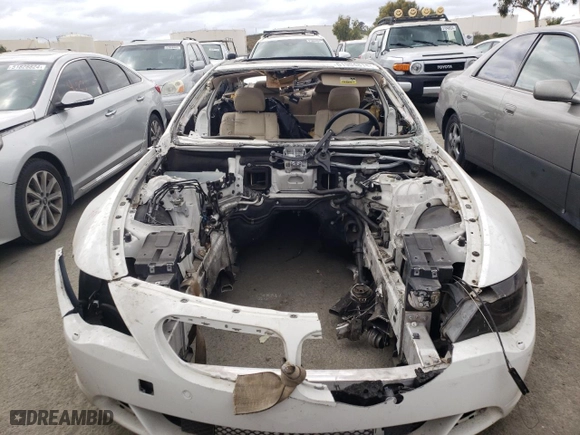 2007 BMW 6 Series 650i with VIN WBAEH13507CR53065, listed as a Copart auction lot 51904814 with 0 mi miles and Non Repairable. Bid and sale history available at carsss.com. Image 5.