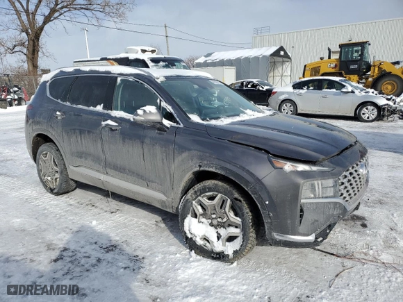 2021 Hyundai Santa Fe Hybrid SEL Premium with VIN KM8S3DA16MU007267, listed as a Copart auction lot 44332765 with NaN miles and Salvage Title. Bid and sale history available at carsss.com. Image 4.