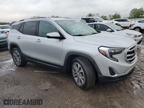 2020 GMC Terrain SLT z VIN 3GKALPEXXLL237407, wystawiony jako Copart lot #50748645 z przebiegiem 83 740 mil mil oraz Czysty tytuł • Clean title. Historia ofert i sprzedaży dostępna na DreamBid. Obrazek 4.