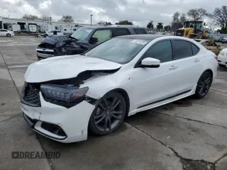 2019 Acura TLX w/A-Spec Pkg with VIN 19UUB1F62KA006023, listed as a Copart auction lot 48974335 with 65,111 mi miles and Salvage Title. Bid and sale history available at carsss.com. Image 1.