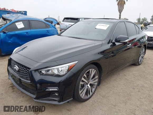 2023 Infiniti Q50 Sensory z VIN JN1EV7CP9PM511527, wystawiony jako IAAI lot #42490195 z przebiegiem 34 031 mil mil oraz . Historia ofert i sprzedaży dostępna na DreamBid. Obrazek 19.