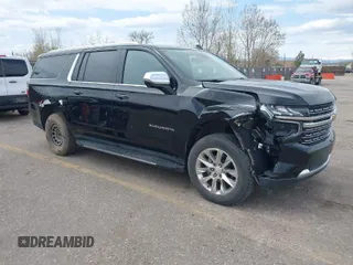 2023 Chevrolet Suburban Premier with VIN 1GNSKFKD3PR472907, listed as a IAAI auction lot 41993577 with 33,653 mi miles and . Bid and sale history available at DreamBid. Image 1.